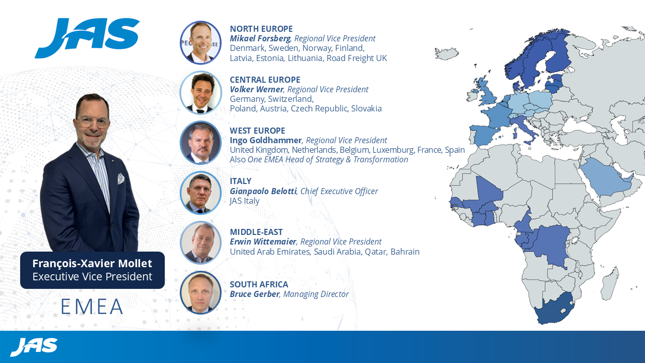 JAS Appoints Francois Xavier (“FX”) Mollet as Executive Vice President, EMEA Region