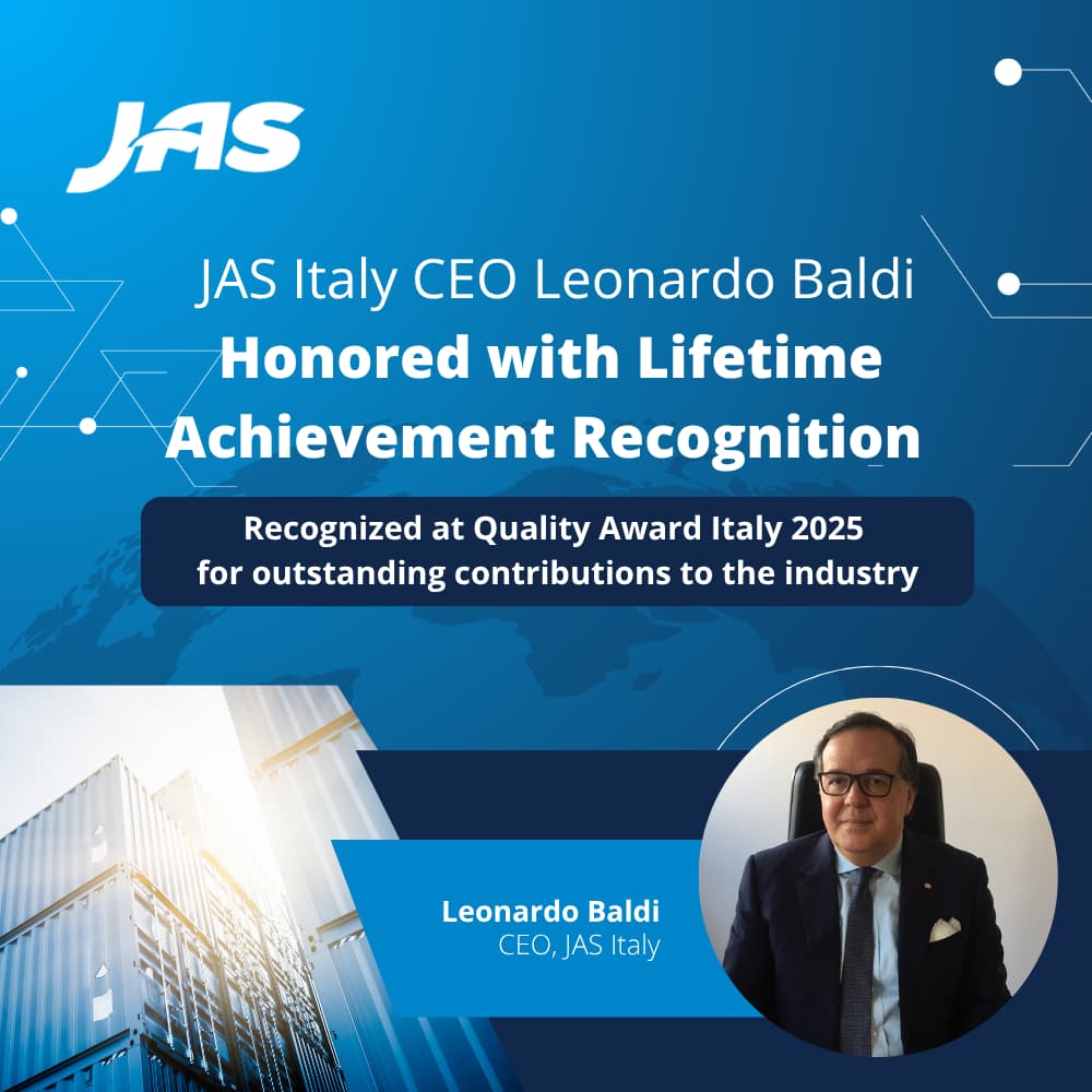 JAS Italy CEO Leonardo Baldi Receives Lifetime Achievement Recognition