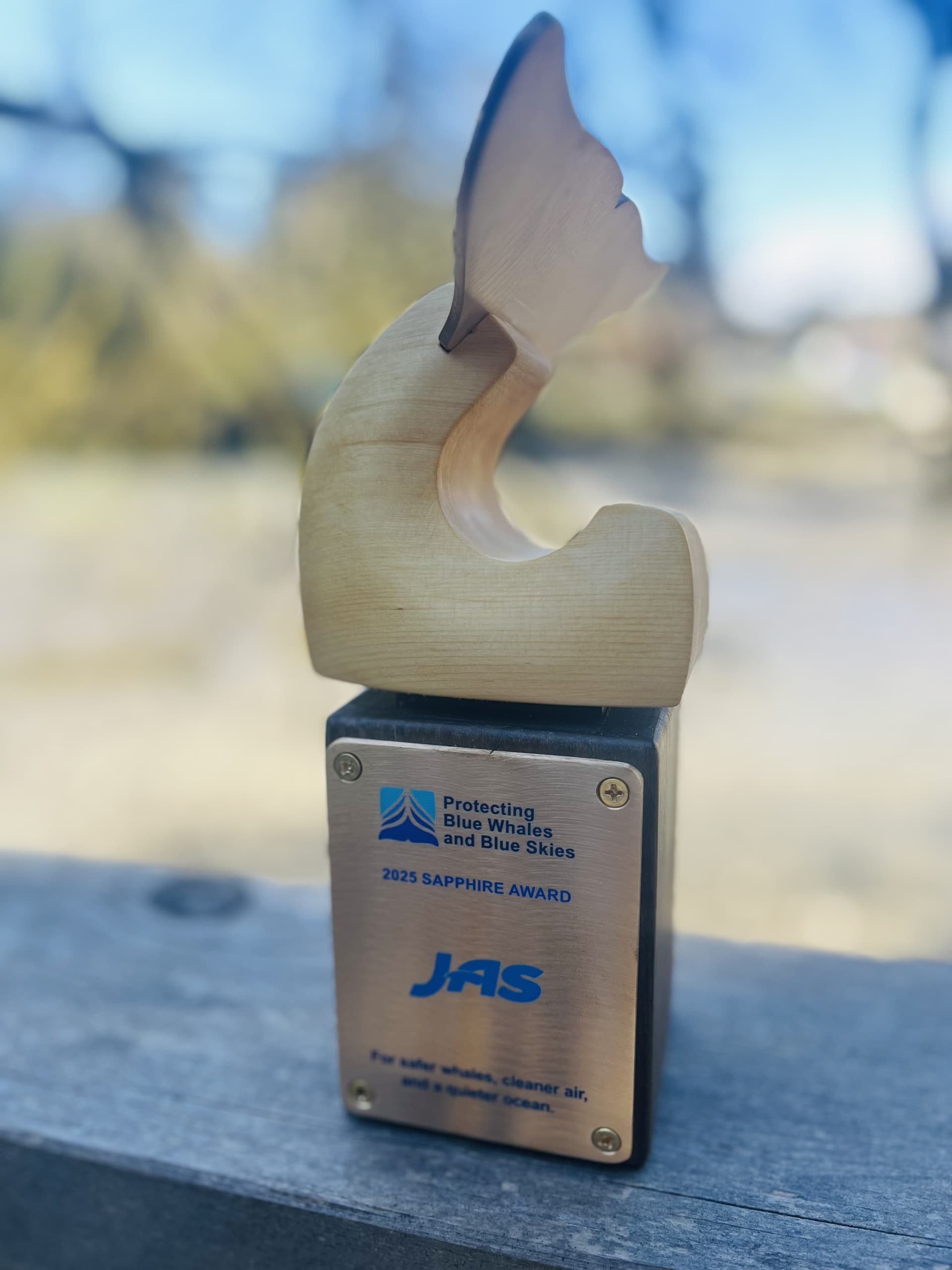 JAS Recognized as a Sapphire Ambassador for the Second Consecutive Year in the Blue Whales Blue Skies Program